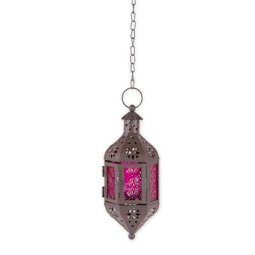 Zingz & Thingz Zings & Thingz 57070470 Cutout Moroccan Hanging Lantern, Black - Image 1