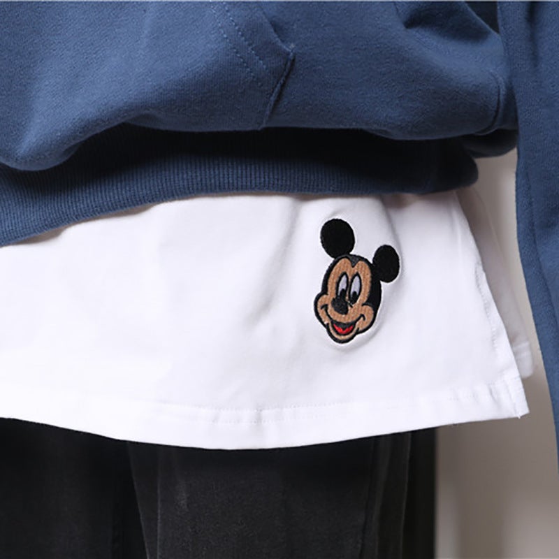 Layered Sweater Skirt with Split Hem Mickey - Image 1