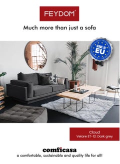 COMFICASA FEYDOM Cloud Velare dark grey : Modular 2- seater sofa bed  - Image 1