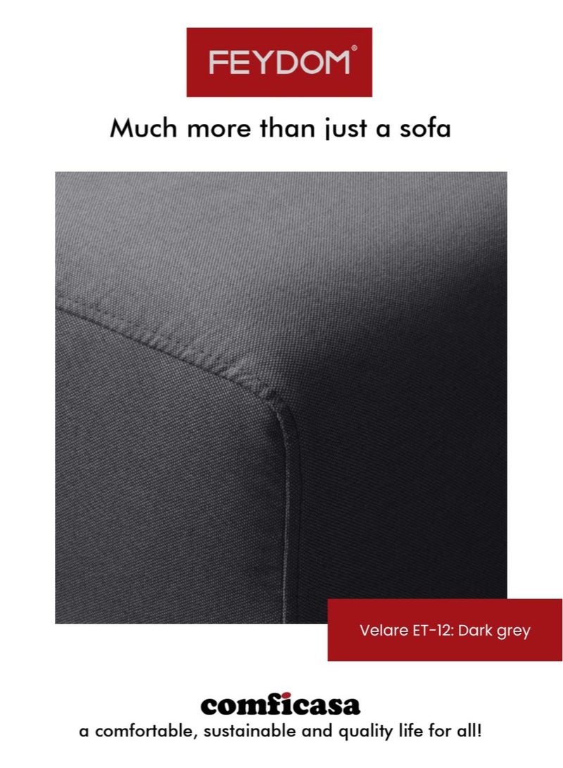 كومفيكاسا فيدوم كلاود فيلاري باللون الرمادي الداكن: أريكة سرير نموذجي بمقعدين - Image 2