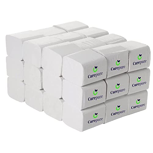 Carepure HBT Pop Up Table Top Soft Virgin Tissue Paper Box Holder Refill Tissue Box Refill | 2 PLY | 4x8 cm | 3500 Pisces Tissue | 28 Tissue Packet Refill - (Popup Tissue Refill) - Image 1