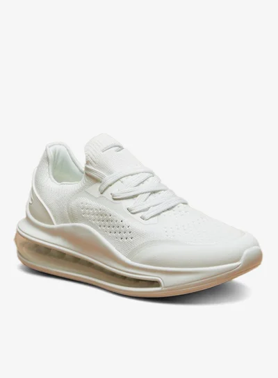 Dash Monotone Walking Shoes with Lace-Up Closure