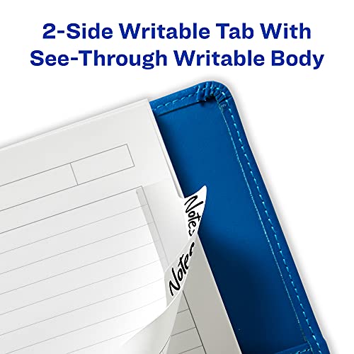 Avery Margin Ultra Tabs, 2.5" x 1", 2-Side Writable, White, 24 Repositionable Page Tabs (74789) - Image 5