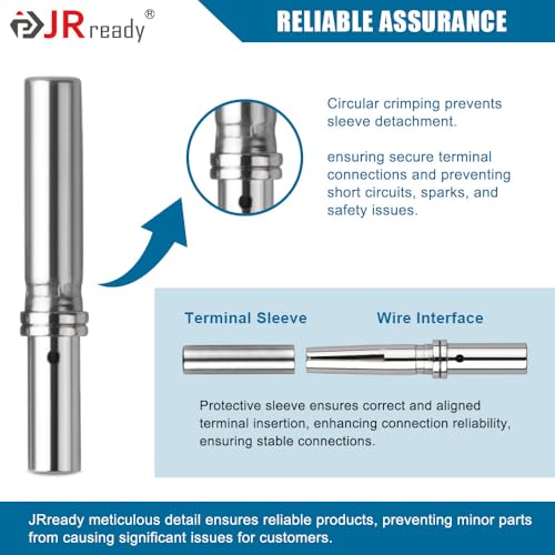 JRready Deutsch Connector Pins and Sockets Solid Contacts Size 16 - ST6364 20Pair Male Pins 0460-202-16141/ Female Pins 0462-201-16141, DT Connector Terminals Wire Size 16-20AWG - Image 4