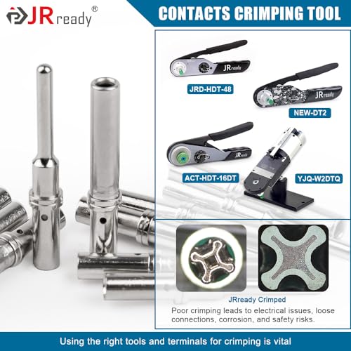 JRready Deutsch Connector Pins and Sockets Solid Contacts Size 16 - ST6364 20Pair Male Pins 0460-202-16141/ Female Pins 0462-201-16141, DT Connector Terminals Wire Size 16-20AWG - Image 5