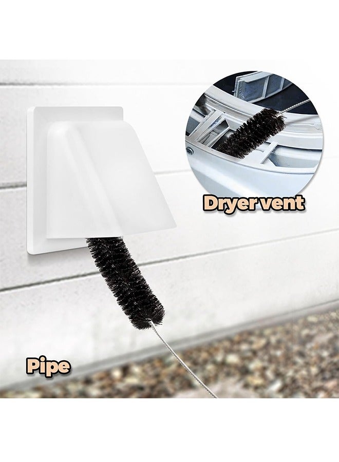 2 Pack Dryer Vent Cleaner Kit Clothes Dryer Lint Brush Vent Trap Cleaner Home Essentials Long Flexible Vacuum Brush - Image 3