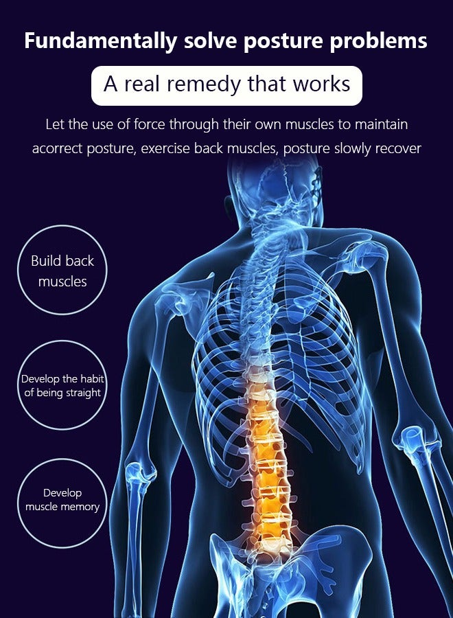 أوكيوز دعامة ظهر ذكية لتصحيح وضعية الظهر للنساء وحزام تصحيح الحدبة لتصحيح الرقبة وتقويم الظهر المفتوح - Image 5