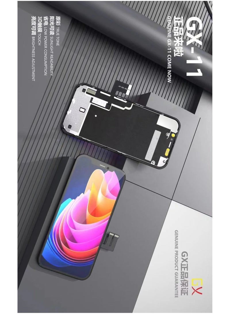 GX High-quality Full replacement inner screen compatible with iPhone 11 120HZ (FHD+) - Brand GX - Image 1
