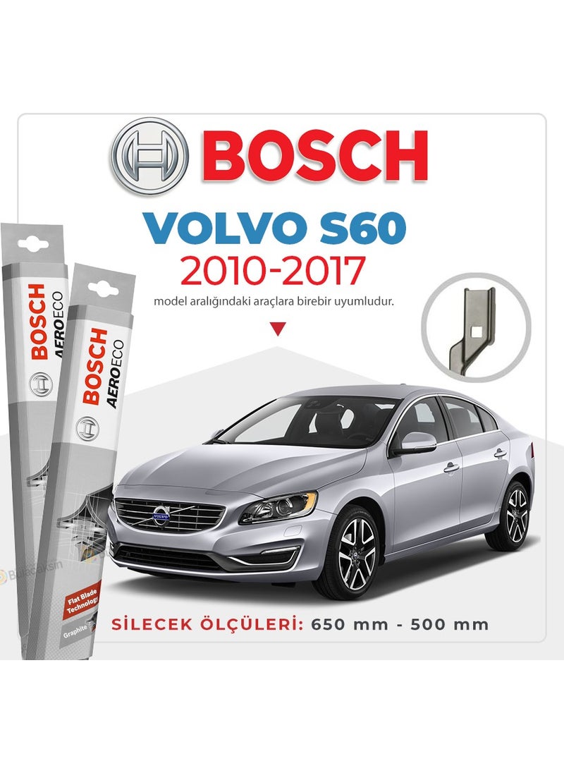 BOSCH Volvo S60 Banana Wiper Set (2010-2017) Aeroeco  - Image 1