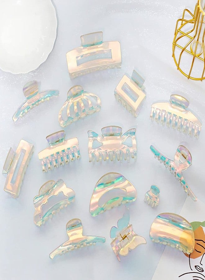 ccHuDE 2 Pcs Holographic Butterfly Hair Claw Clips Nonslip Hair Clamps Jaw Clips Hair Barrettes for Women Girls - Image 2