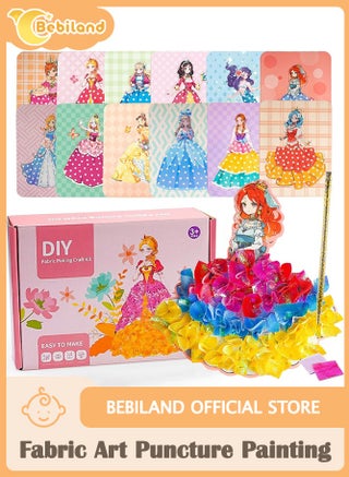 Fabric Art Frenzy Puncture Painting Toy , Handmade Princess Dress 3D Pasted Painting DIY Toy, DIY Art Craft Kit Poke Art Toys, Creative Puzzle Diy Poking Painting for Kids - pzsku/Z9F63007EFB491F786ACCZ/45/1746232659/bd371ffe-6736-455b-adee-2ef5552d513c