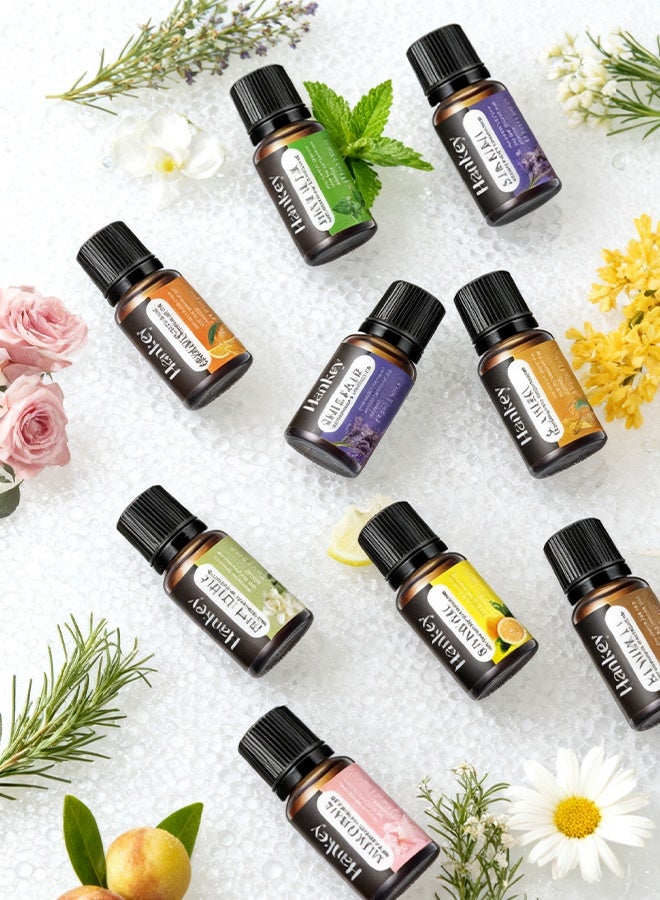 HANKEY Essential Oils Set 12 Pack – Rose, Mint, Sweet Orange, White Tea, Freesia, Jasmine, Sandalwood, Osmanthus, Vanilla, Lemon – Aromatherapy Essential Oils for Diffusers, Humidifiers, Home Fragrance, Candle Making & Relaxing Scent Oils (10mL) - Image 3
