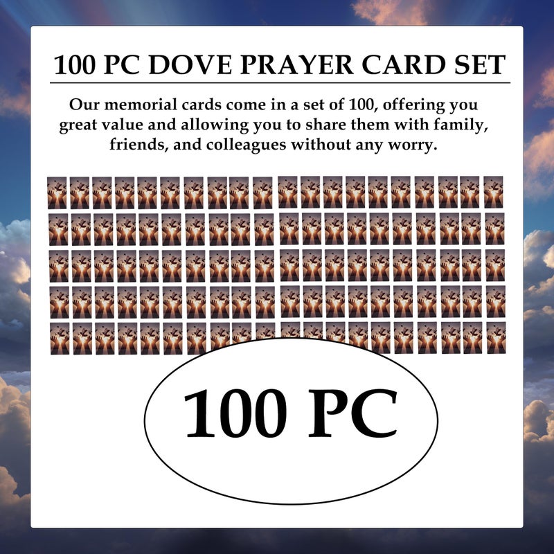 Choobly 100-PC PREMIUM Laminate Funeral Prayer Cards, Celebration of Life Memorial Cards, Bereavement Poems, Remembrance, Sympathy, Favors for Funerals - Image 3