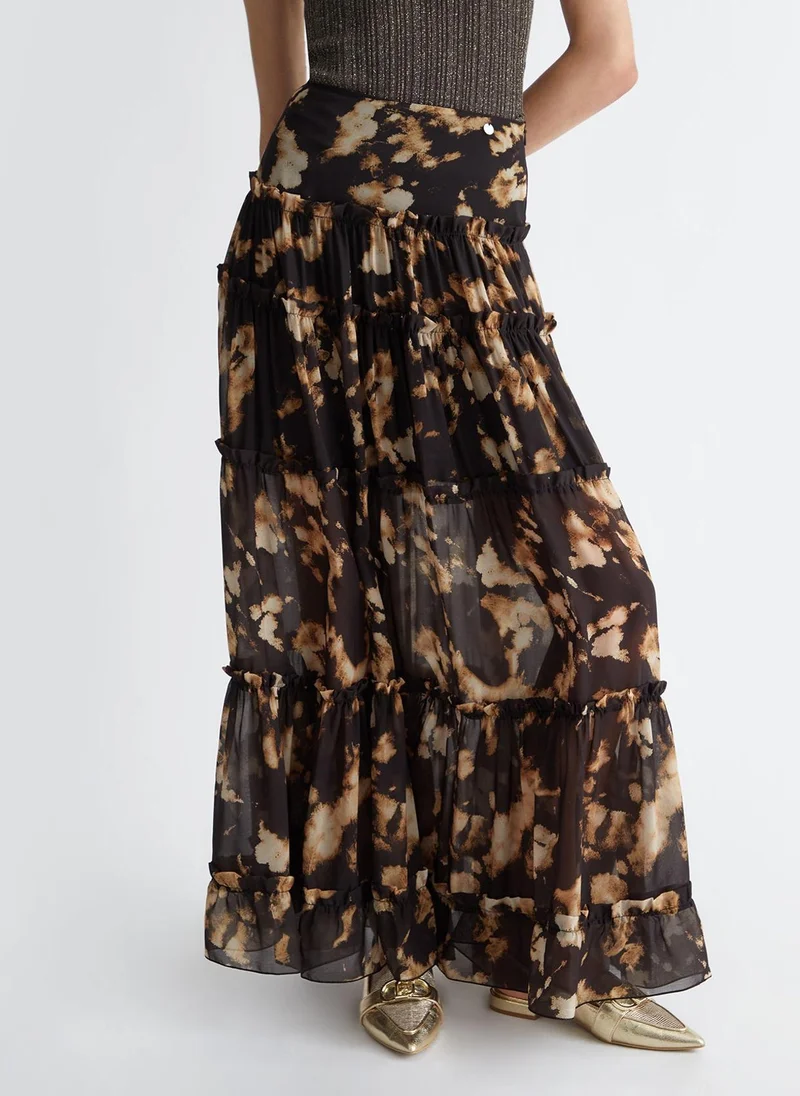 Liu Jo Printed georgette skirt