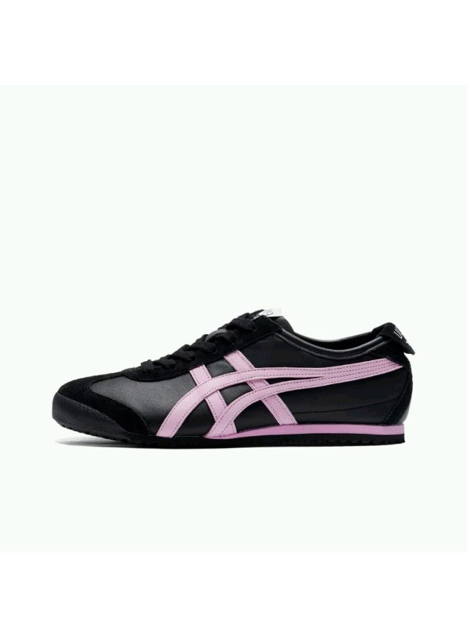 TIGER Onitsuka Tiger Mexico 66 Black and Pink Leather Sneakers Size42