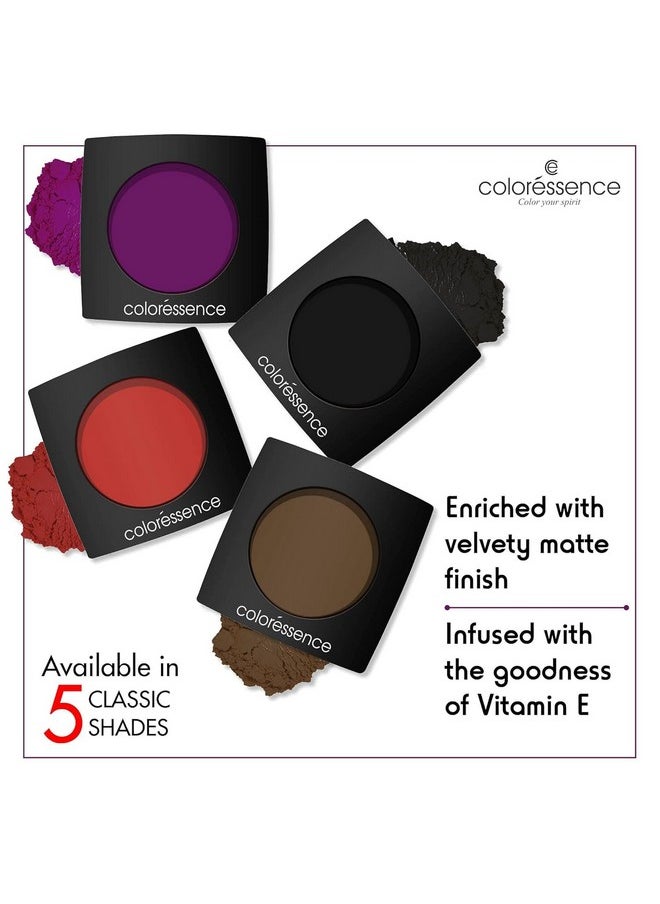 Coloressence Vivid Matte Black Eyeshadow For Smokey Look | Waterproof & Long Lasting | Vitamin-E Infused I Matte Finish Black  - Image 4