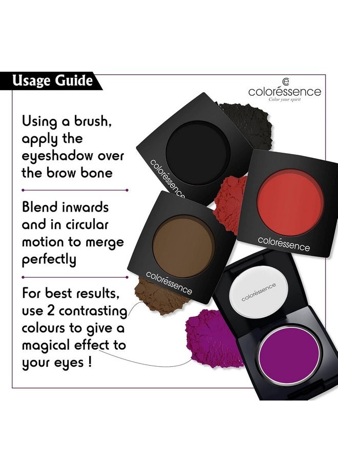 Coloressence Vivid Matte Black Eyeshadow For Smokey Look | Waterproof & Long Lasting | Vitamin-E Infused I Matte Finish Black  - Image 5