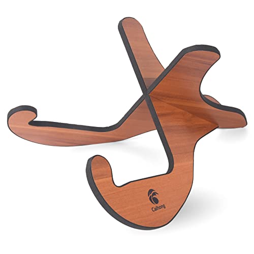 CC CAIHONG Guitar Stand Floor Wooden - Universal Folding X-frame Detachable Non-Slip Portable Wood Guitar Stand with Rubber Covering Edges for Acoustic Electric Bass Guitars - Brown - Image 1
