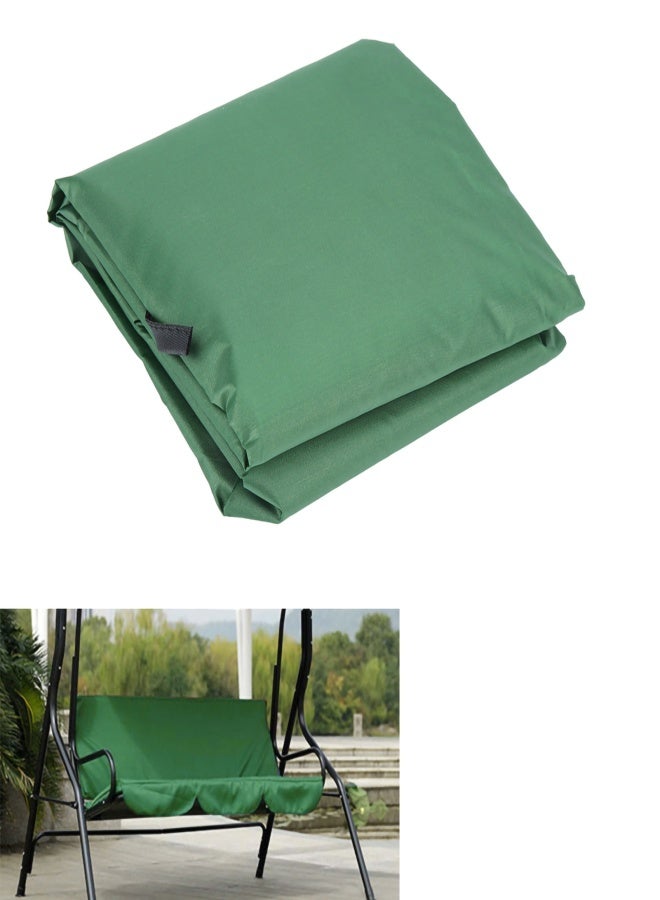Garden Courtyard Outdoor Waterproof Polyester Taffeta Threeseater Swing Chair Hammock Seat Cushion Cover Cushion Cover 150*50*10CM (Green) - Image 5