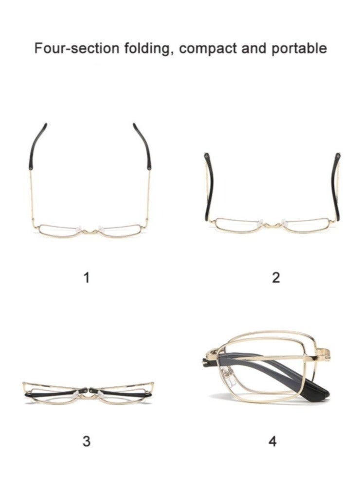 R A B O Folding Anti-Blue Light Reading Glasses – Bifocal Design for Near and Distance Vision, Compact & Portable Unisex Eyewear - Image 5