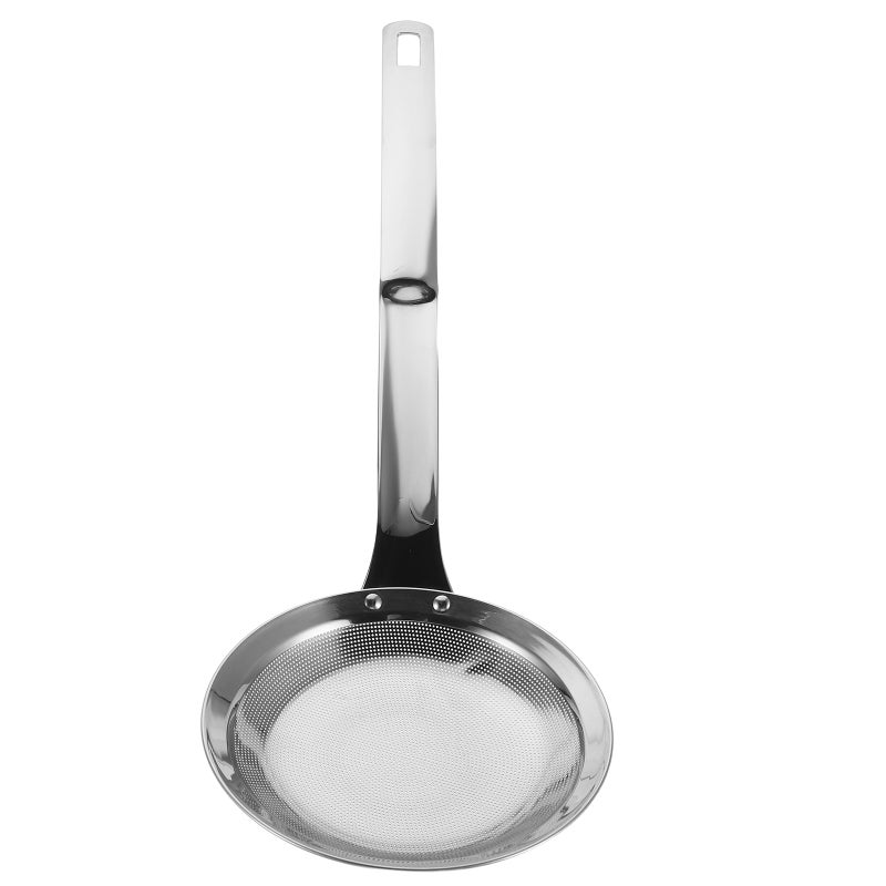 🍳 مصفاة شوكة شبكة دقيقة بملعقة تصفية زيت للمطبخ للقلي والشوربة والحناء بمقبض من الفولاذ المقاوم للصدأ 13 0 4 3 2 0 إنش - Image 1