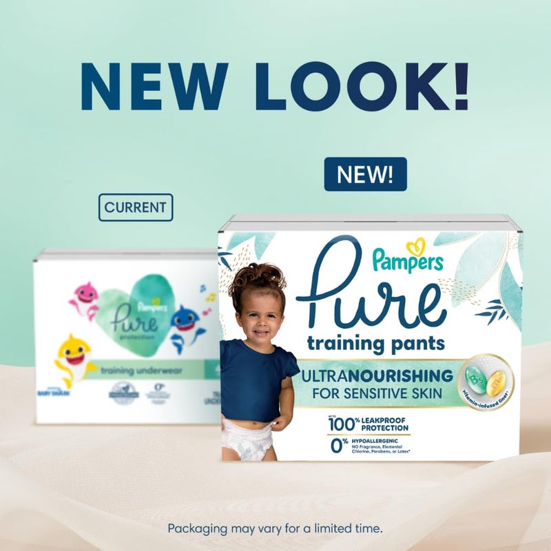Pampers Pure Protection Training Underwear, Unisex, Size 2T3T, 60 Count, Premium, Hypoallergenic, Soft, Absorbent - Image 2