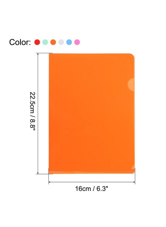 PATIKIL - L Type Folders, 12 Pack A5 8.8 X 6.3 Plastic File Project Pockets Clear Paper Document Jacket Sleeve For Office, Multicolor - Image 1