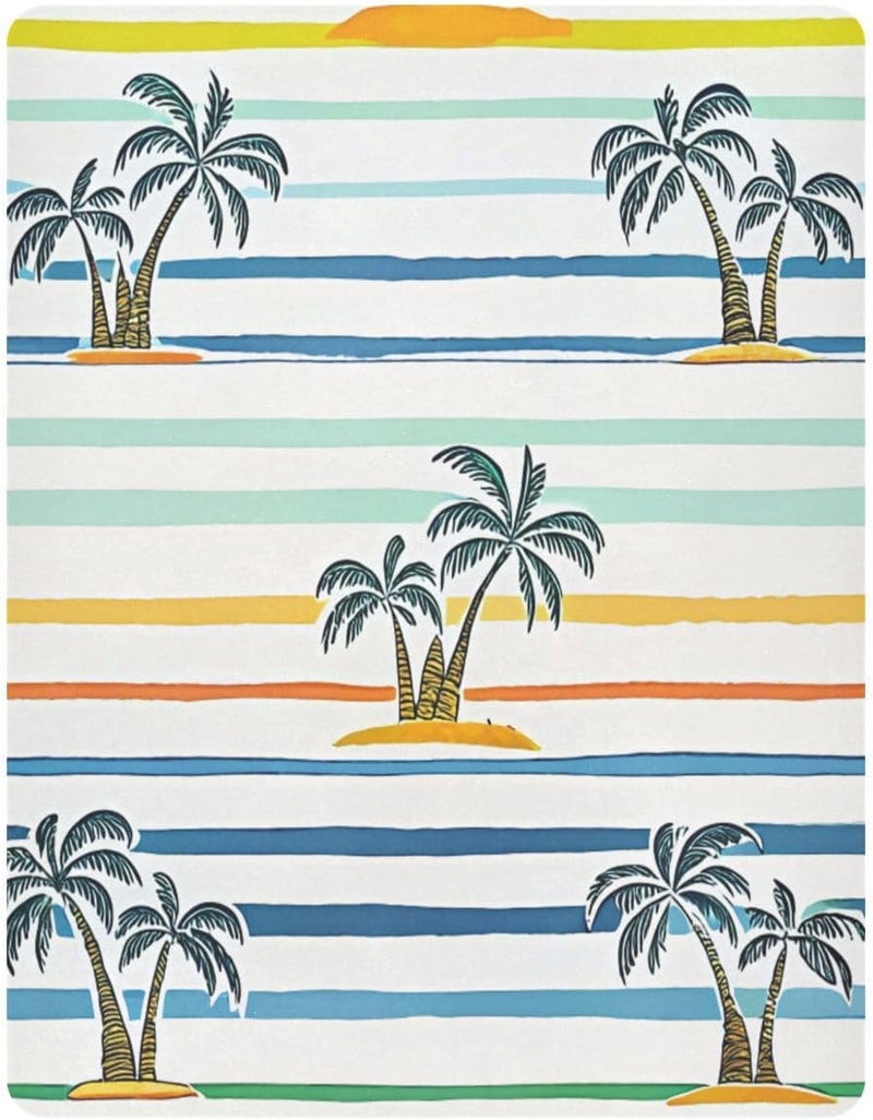 Cocoanut Tree Crib Sheets for Boys Girls Ultra Soft Breathable Baby Crib Sheet Fitted Crib Sheets for Standard Size Crib and Toddler Mattresses, 39 x 27 Inch - Image 2