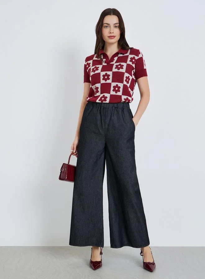 Styli Women High-Rise Wide Leg Jeans