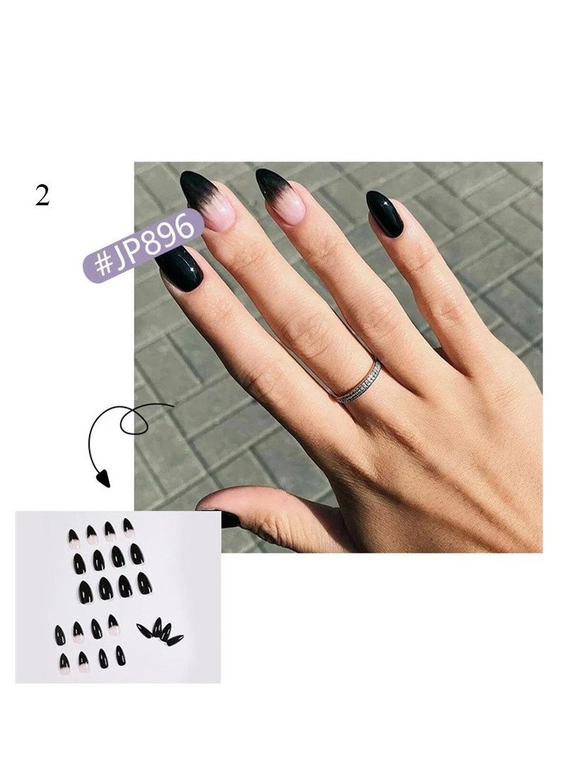 Salon Acrylic Reusable False Nails Set Double Tape and Glue Included - Image 3