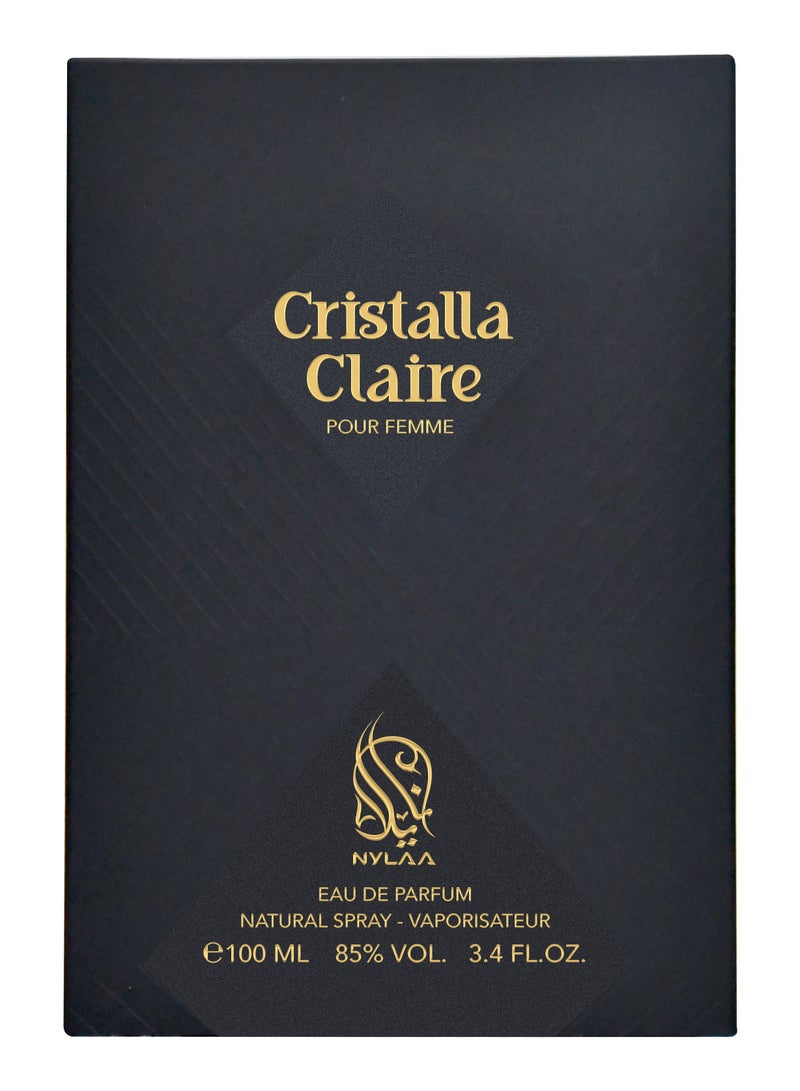 NYLAA Cristalla Claire Eau De Parfum(EDP) 100ML | Premium Perfume for Women | Long Lasting Fragrance | Daily Use Perfume - Image 3