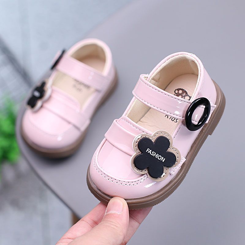 2025 Children'S Leather Shoes Princess Shoes Soft-Soled Baby Toddler Shoes Women'S Baby Shoes Girls' Pea Shoes Single-Layer Shoes - Image 1