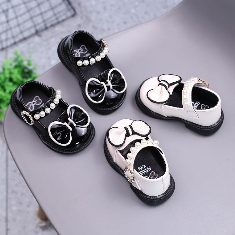 2025 Children'S Leather Shoes Princess Shoes Soft-Soled Baby Toddler Shoes Women'S Baby Shoes Girls' Pea Shoes Single-Layer Shoes - Image 4