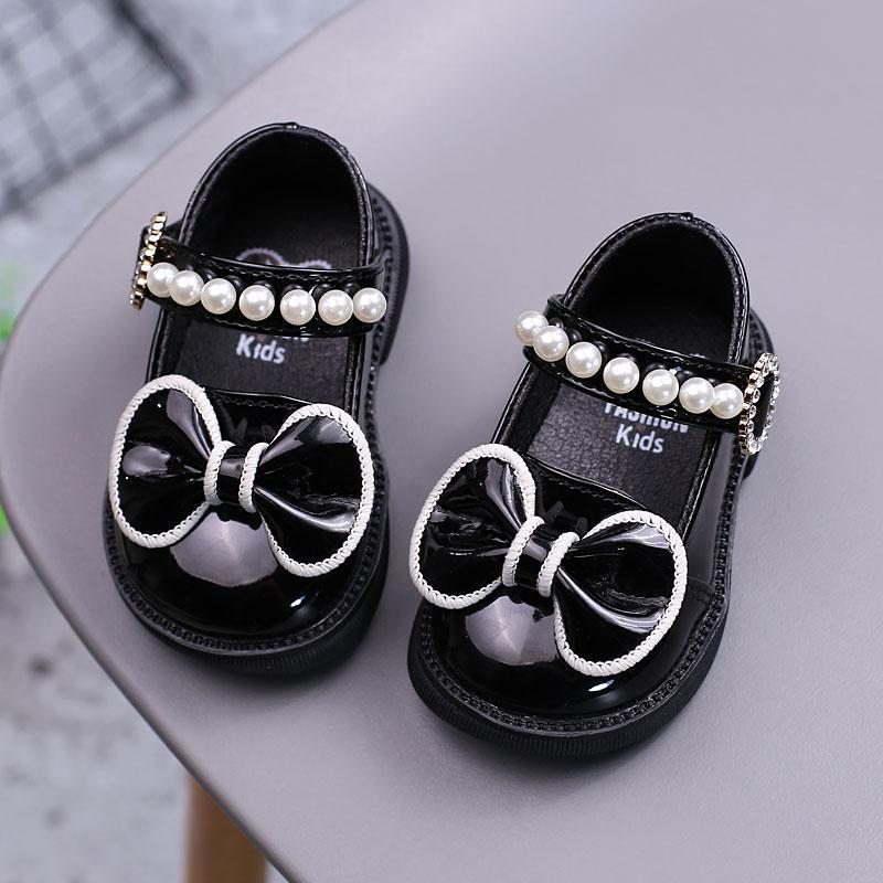 2025 Children'S Leather Shoes Princess Shoes Soft-Soled Baby Toddler Shoes Women'S Baby Shoes Girls' Pea Shoes Single-Layer Shoes - Image 3