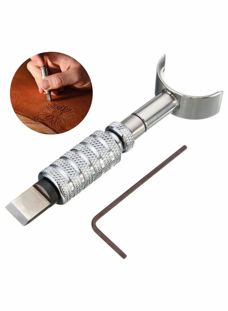 KASTWAVE سكين النقش الدوارة من الجلد، مجموعة أدوات القطع والنقش الدقيقة من الفولاذ المقاوم للصدأ، مجموعة العمل اليدوية القابلة للتعديل - Image 1