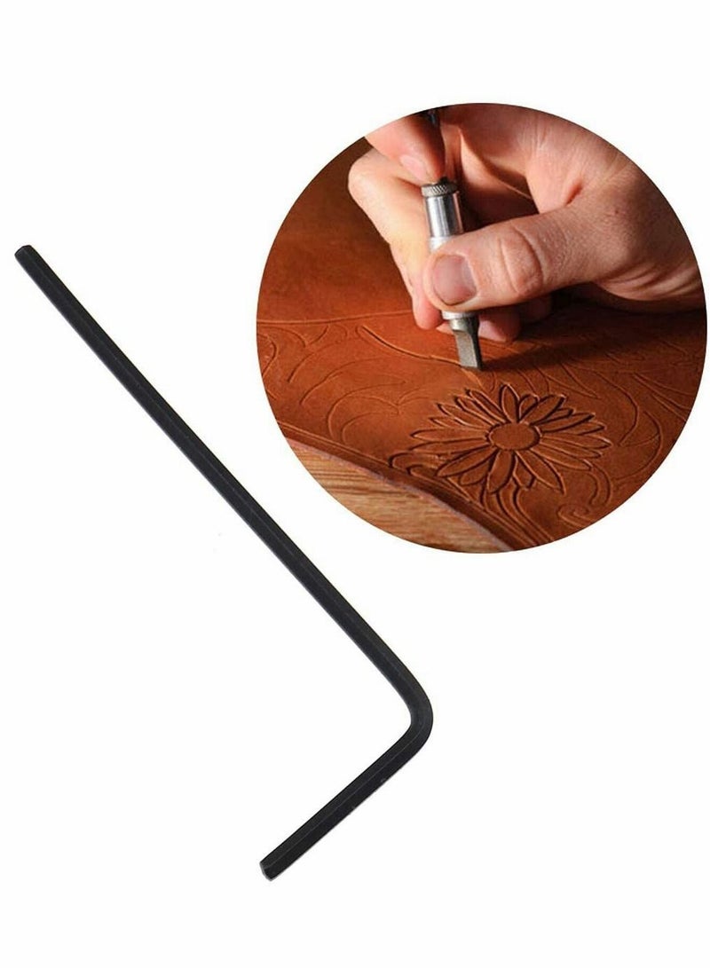 KASTWAVE سكين النقش الدوارة من الجلد، مجموعة أدوات القطع والنقش الدقيقة من الفولاذ المقاوم للصدأ، مجموعة العمل اليدوية القابلة للتعديل - Image 4