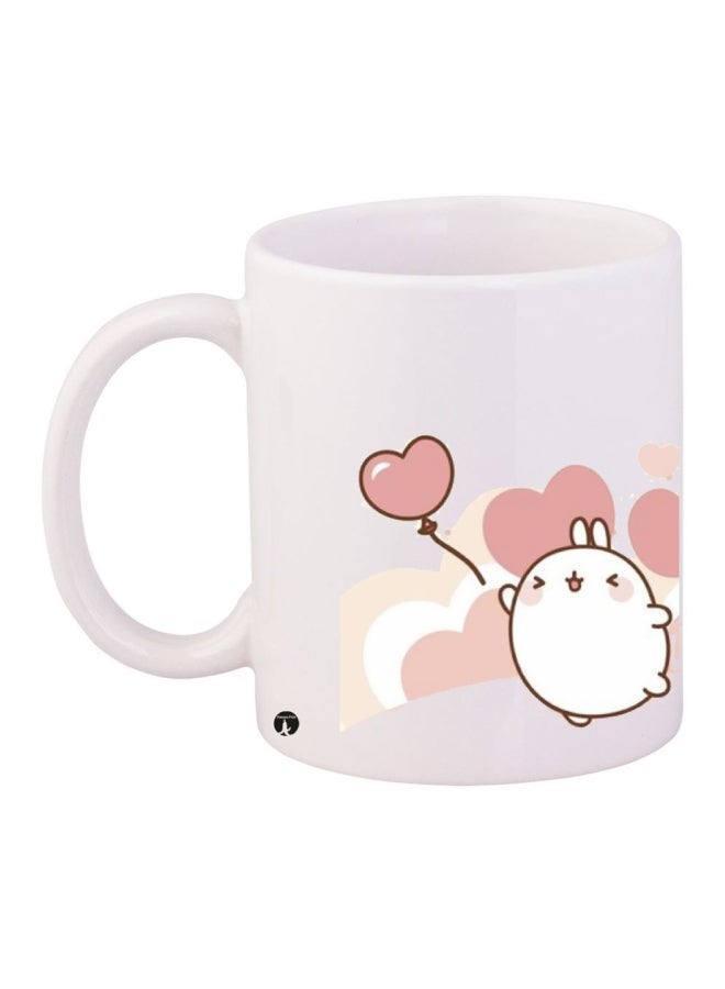 Printed Coffee Mug White/Pink