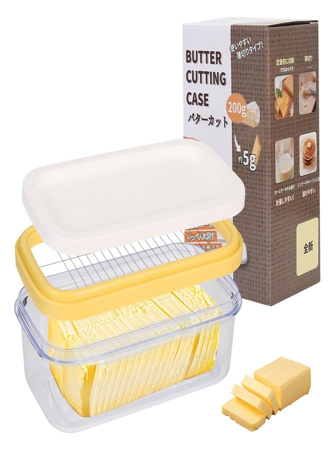 ELEGICKLIP Butter Dish with Cutter Slicer Clear Airtight Butter Container for Easy Cutting And Storage Covered Butter Keeper with Lid for Fridge Home Kitchen - Image 1