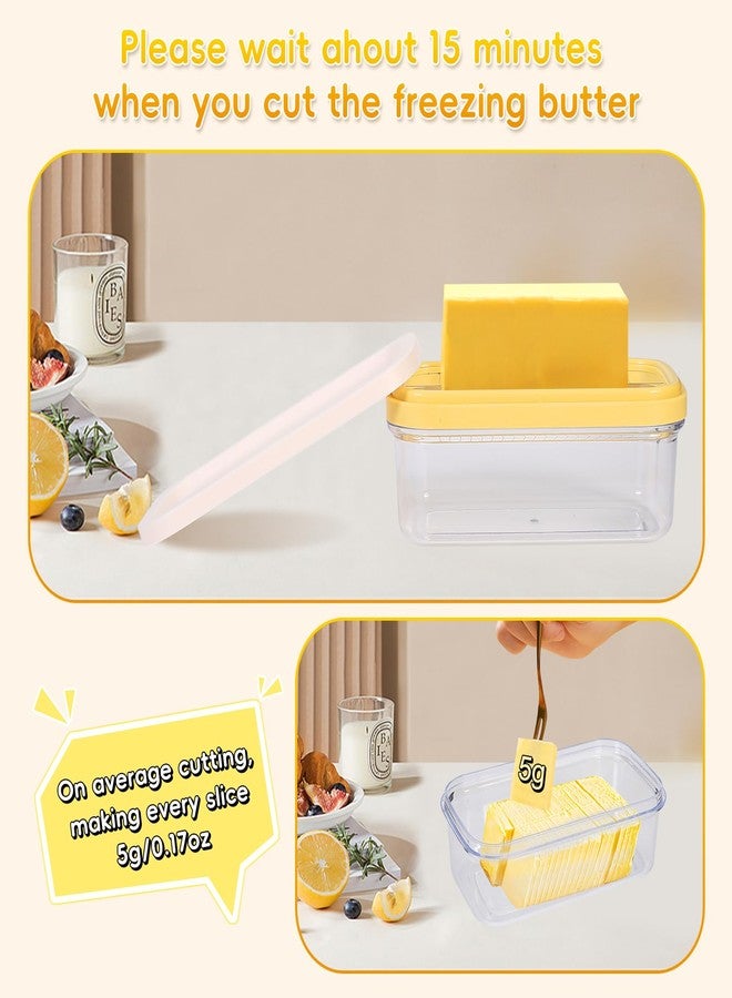 ELEGICKLIP Butter Dish with Cutter Slicer Clear Airtight Butter Container for Easy Cutting And Storage Covered Butter Keeper with Lid for Fridge Home Kitchen - Image 5