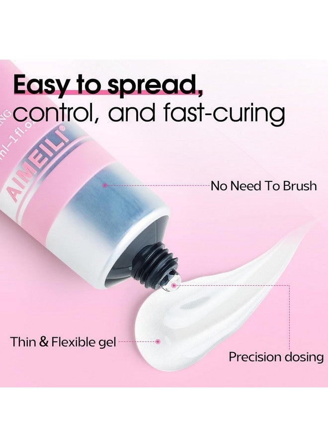 AIMEILI Solid Nail Glue Gel For False Nail Tips Fake Nails, Strong Adhesion Nail Gel Glue For Nail Extension Soft Gel Nail Tips - Image 2