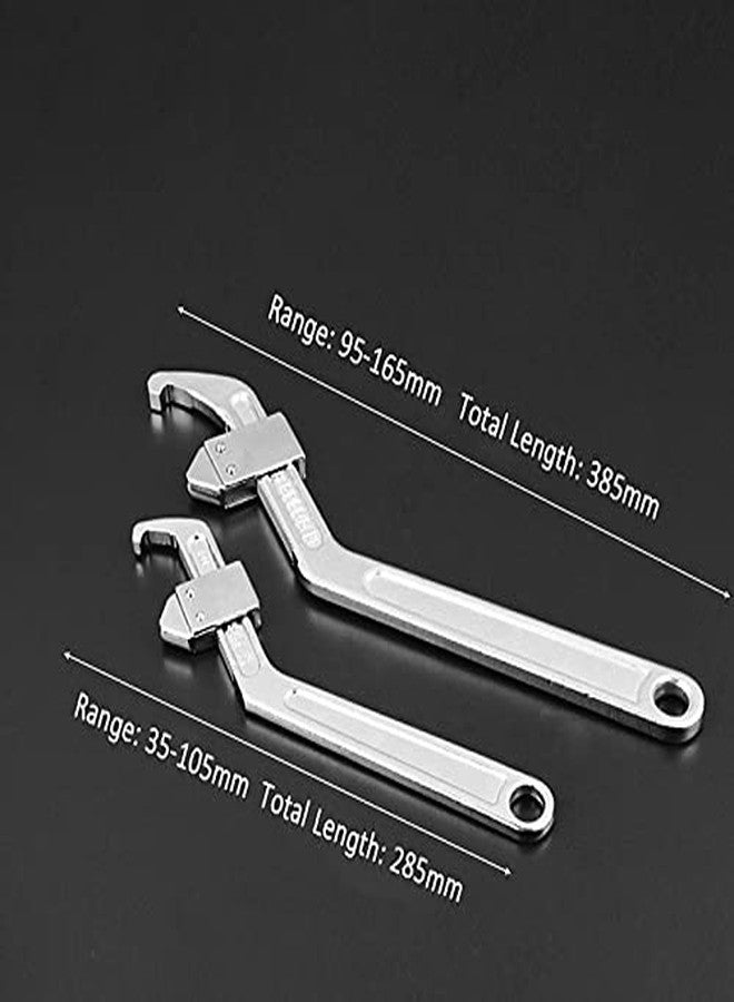 SEIWEI Adjustable C Clamp Spanner Hook Wrench, 35-105mm - Image 2