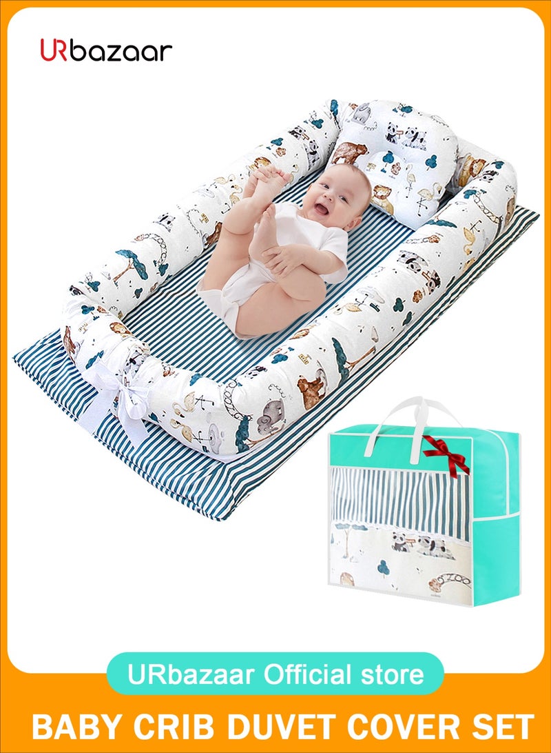 URbazaar Baby Lounger - Baby Lounger for Newborn, 0-24 Months, Infant Lounger for Home and Travel, Soft Cotton, Baby Nest Lounger, Newborn Babies Essentials Gifts - Image 1