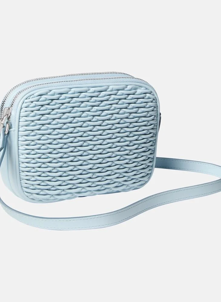 CALVIN KLEIN Pleated Double Zip Camera Bag