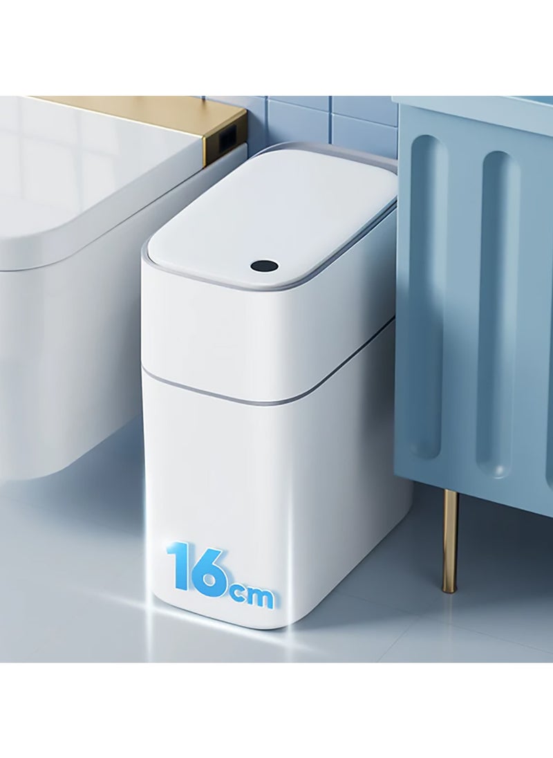 LIMITLESS Bathroom Trash Can Smart Touchless Motion Sensor Adsorption, Automatic Garbage Can, Plastic Trash Bin, 14 L for Living Room, Bedroom, Office, Kitchen  - Image 3