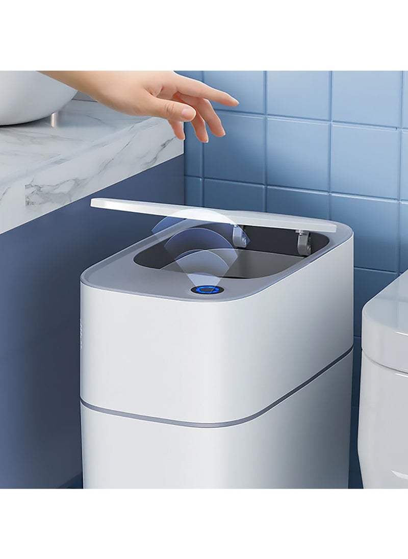 LIMITLESS Bathroom Trash Can Smart Touchless Motion Sensor Adsorption, Automatic Garbage Can, Plastic Trash Bin, 14 L for Living Room, Bedroom, Office, Kitchen  - Image 5
