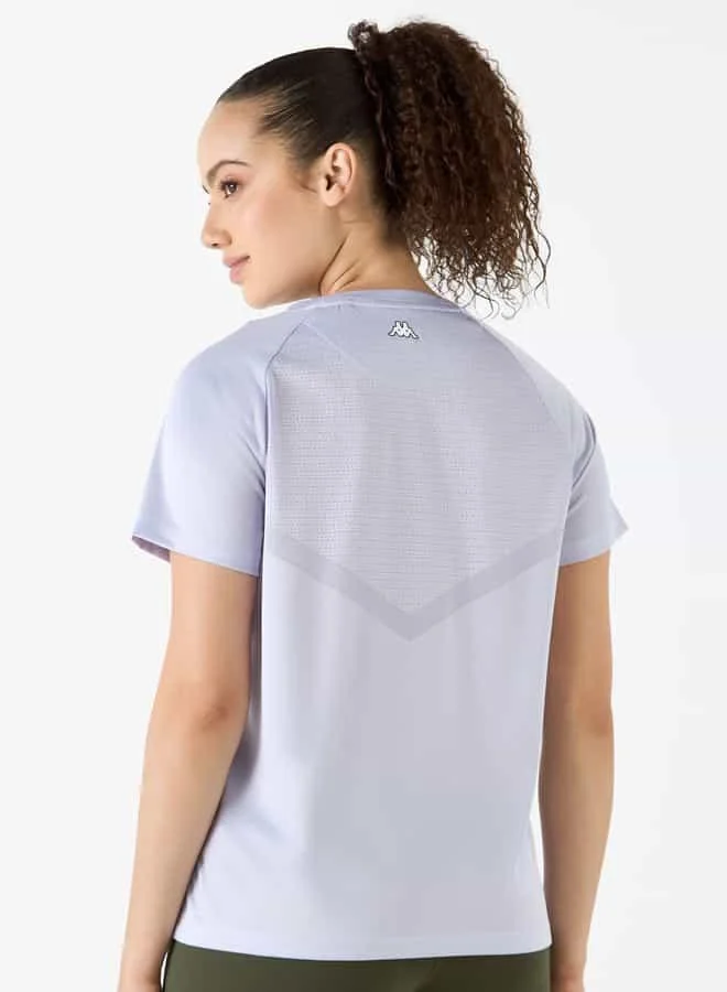 Kappa Kappa Logo Print T-shirt with Raglan Sleeves and Crew Neck