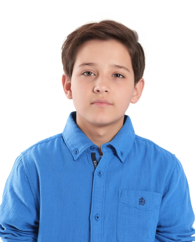 Rare Ones Rare Ones Kids Presto Blue Cotton Full Sleeve Solid Shirt