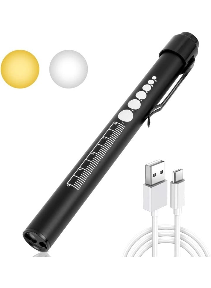قلم ضوء طبي تشخيصي LED – قلم طبي قابل للشحن USB للممرضين والطلاب والأطباء - Image 1