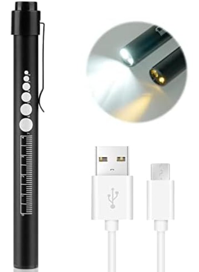 قلم ضوء طبي تشخيصي LED – قلم طبي قابل للشحن USB للممرضين والطلاب والأطباء - Image 2