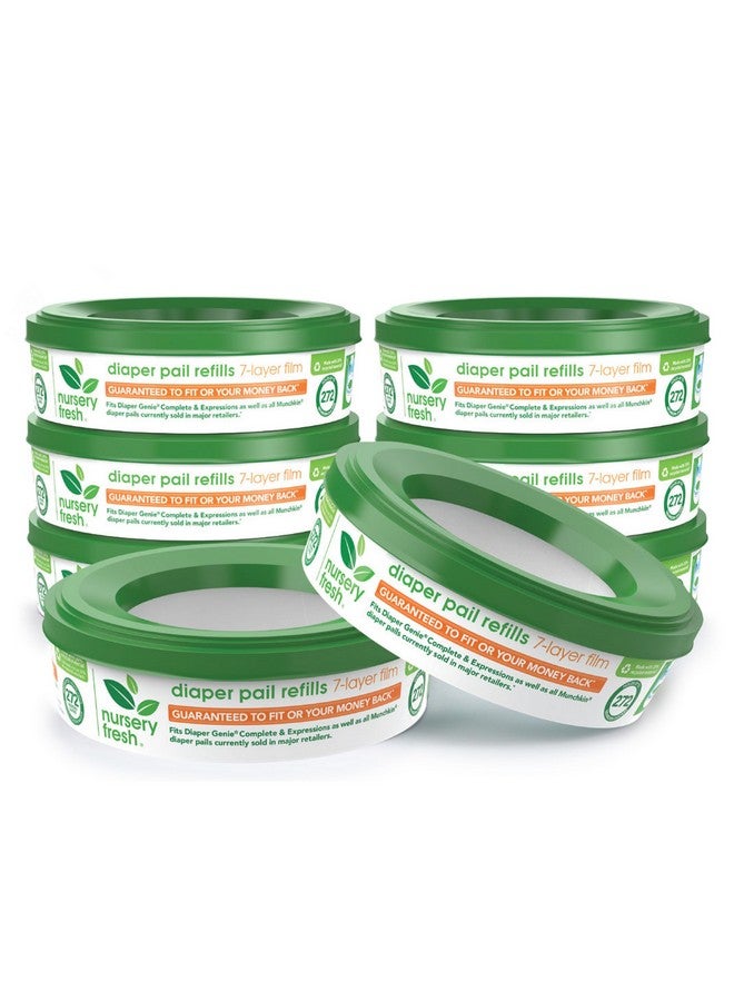 Nursery Fresh ® Refill Rings For Diaper Genie® And Munchkin® Diaper Pails, Holds Up To 2,176 Newborn Diapers, 8 Pack  - Image 1